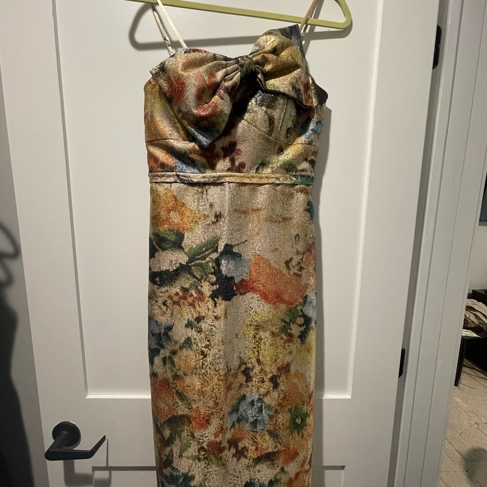 Elegant Multicolor Strapless Dress